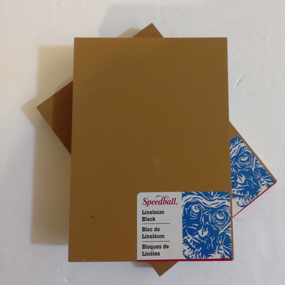 New 2 PC Speedball, Linoleum Block 5 x7 Craft Item